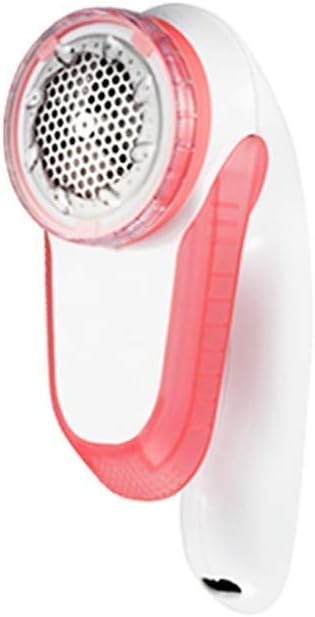 Ce rasoir a peluches comprend un format compact avec des elements metalliques