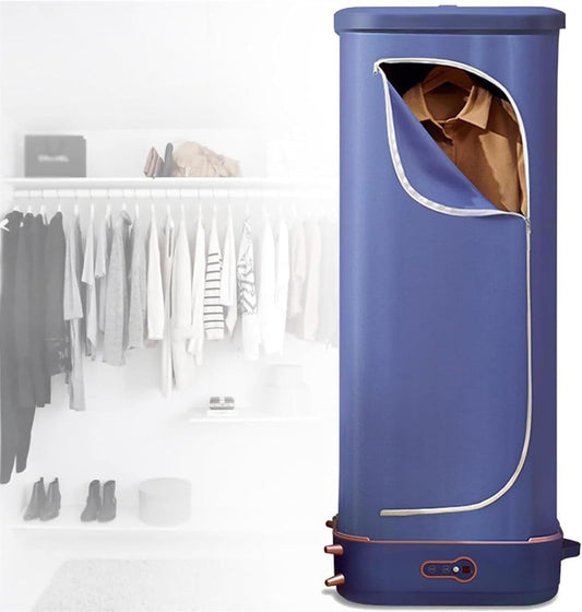 Ce defroisseur portatif a temperature ajustable, avec une finition en acier inoxydable